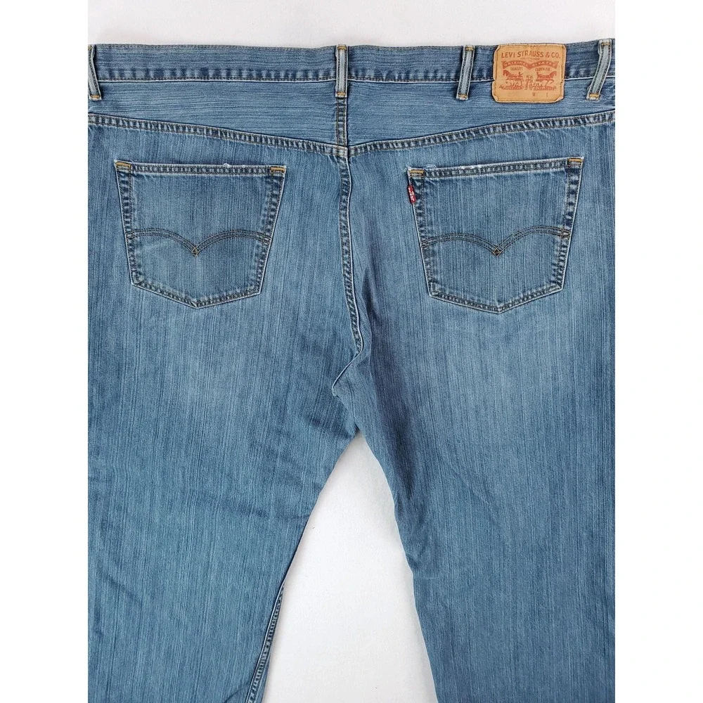 Levis 559 Jeans Mens 48x29 Blue Denim Straight Leg Relaxed Fit Distressed Pants